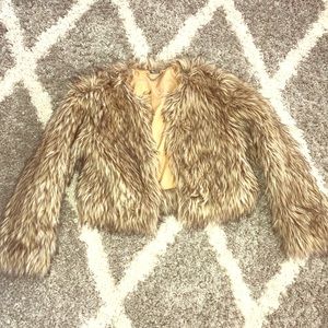 Sparkle & Fade Faux Fur Jacket